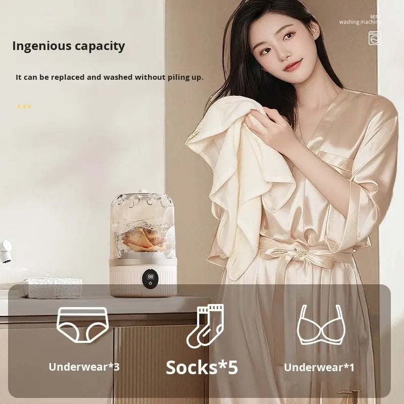 Underwear Washer, Portable Mini Washing Machine, Upgraded Mini Washings Machines, Rechargeable Cordless Washing-Machine, Laundry Cup For Bra, Underwear, Socks.