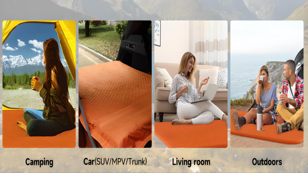 Air Mattresses For SUV, Self-Inflating Sleeping Airbed, Memory Foam Trunk Camping, For Car And SUV Outdoor Travel
