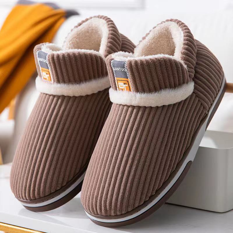 High-top Couple Cotton Slippers Women's Bag Heel