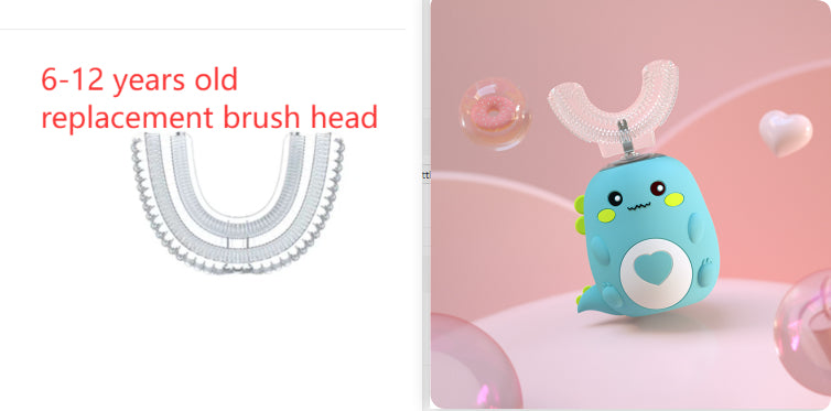 Children'S Electric Toothbrush Food Grade Silicone Oral 360 Degree Automatic Usb Charging Smart Children'S Toothbrush U-Shaped