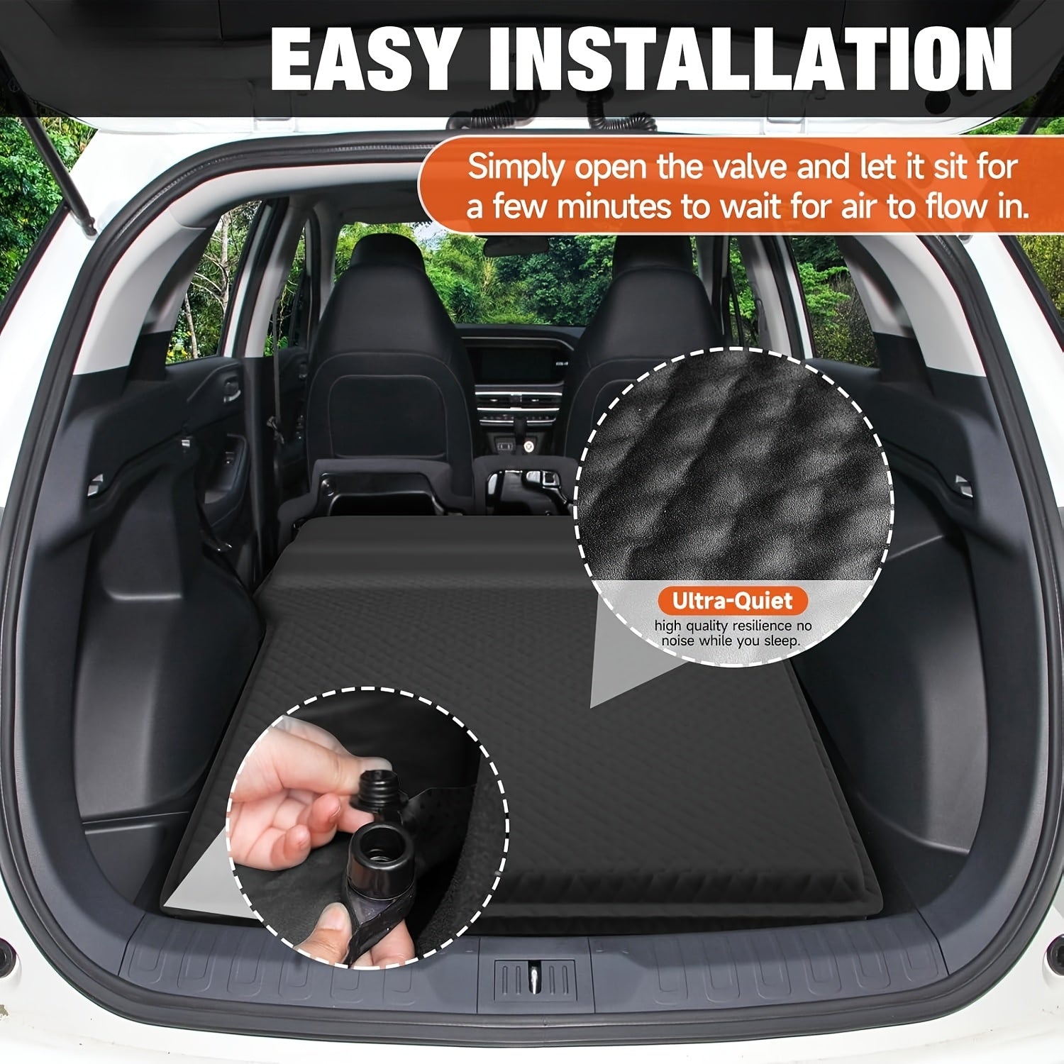 Air Mattresses For SUV, Self-Inflating Sleeping Airbed, Memory Foam Trunk Camping, For Car And SUV Outdoor Travel