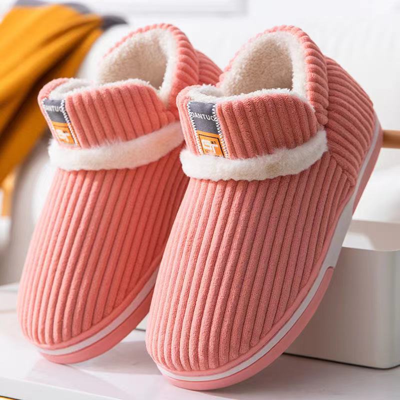 High-top Couple Cotton Slippers Women's Bag Heel
