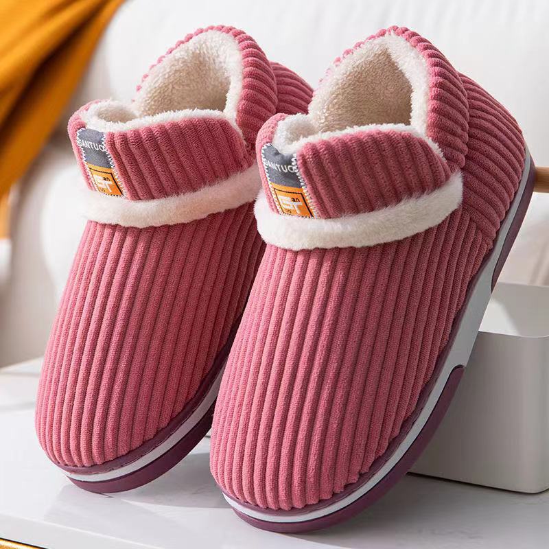 High-top Couple Cotton Slippers Women's Bag Heel