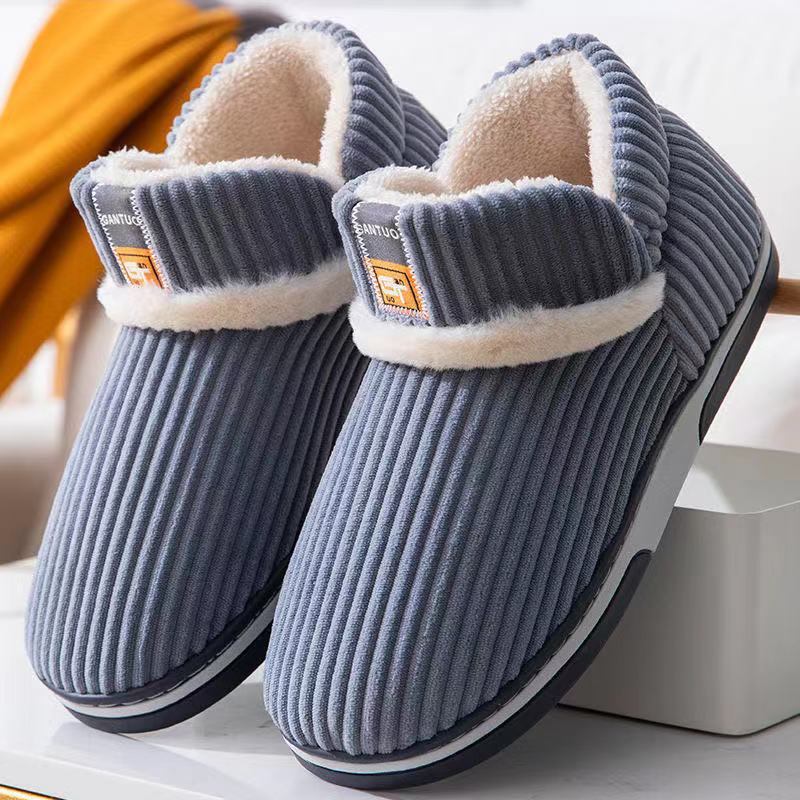 High-top Couple Cotton Slippers Women's Bag Heel