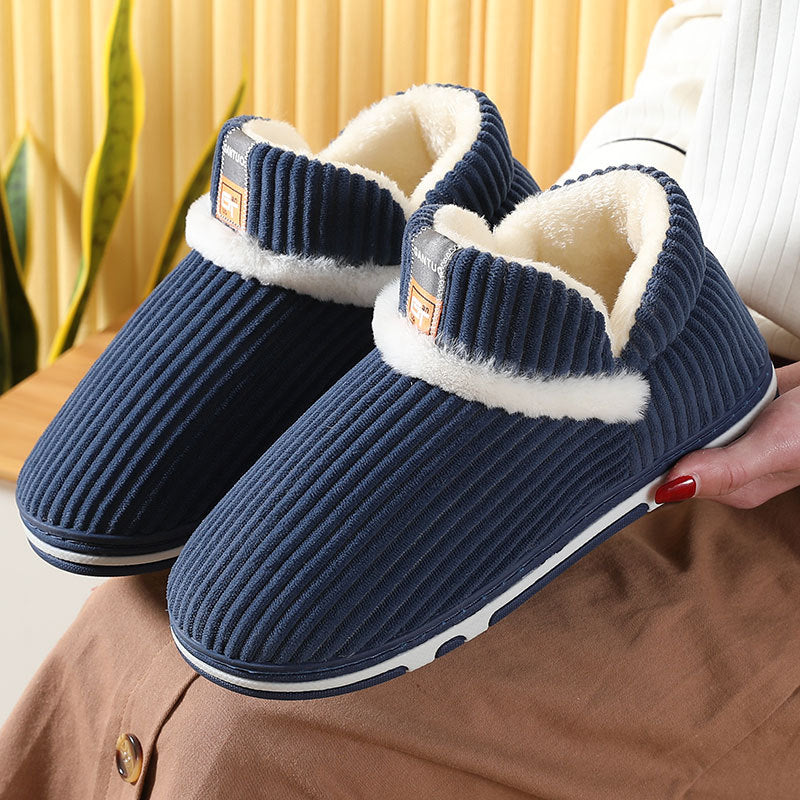 High-top Couple Cotton Slippers Women's Bag Heel