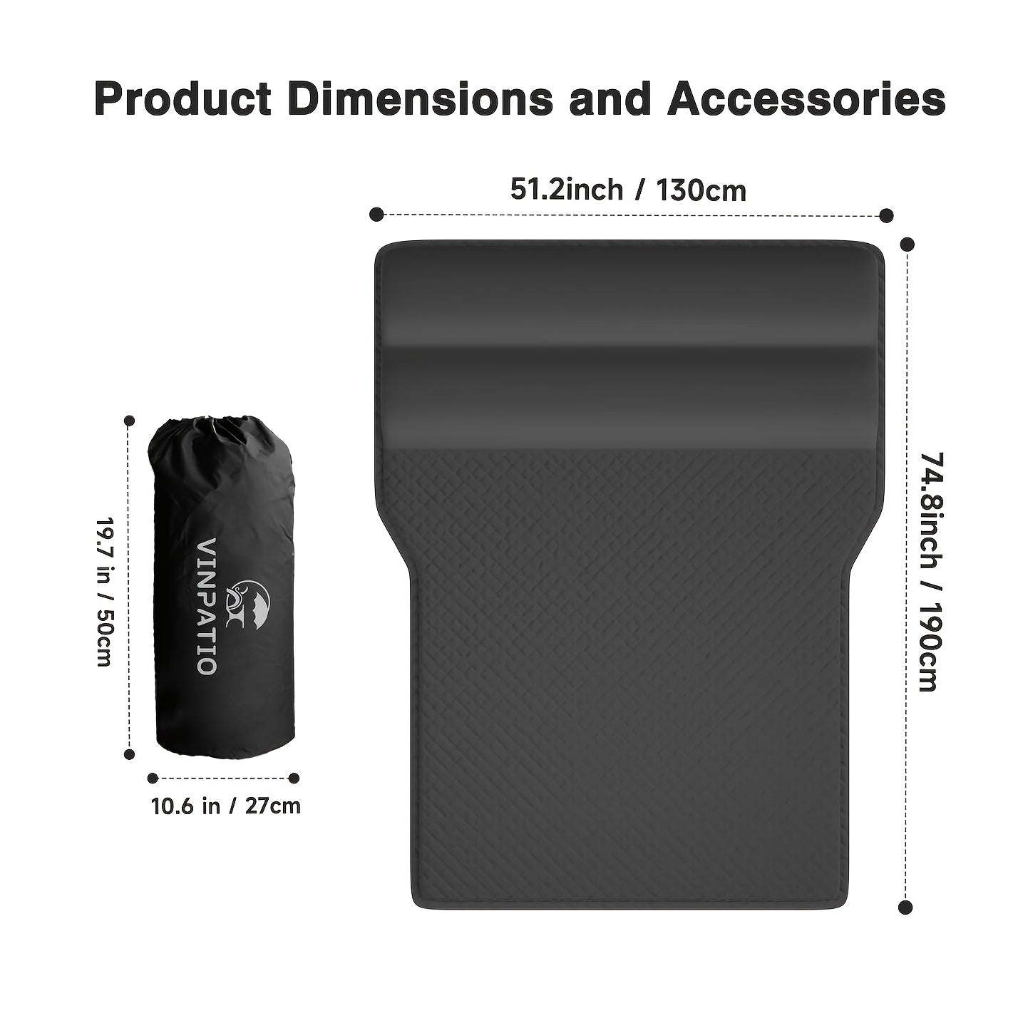 Air Mattresses For SUV, Self-Inflating Sleeping Airbed, Memory Foam Trunk Camping, For Car And SUV Outdoor Travel